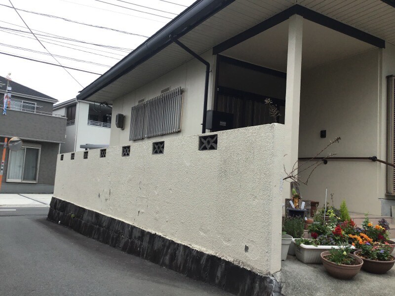 熊本県合志市須屋  l様邸 塀塗装