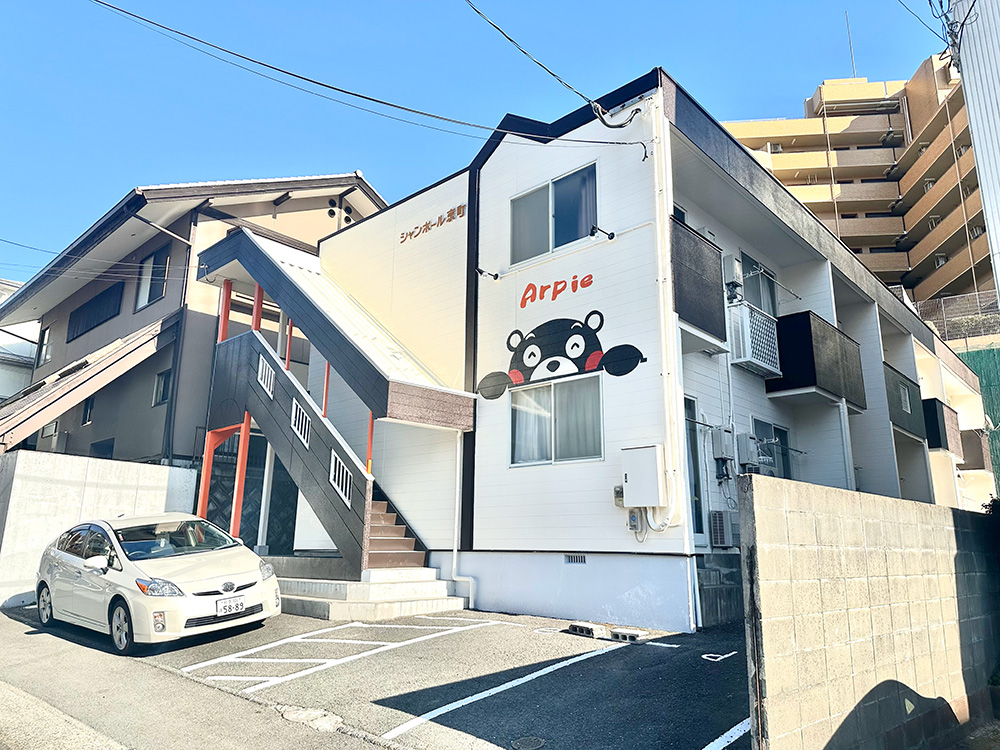 熊本県中央区京町　アパート外壁塗装　屋根塗装工事